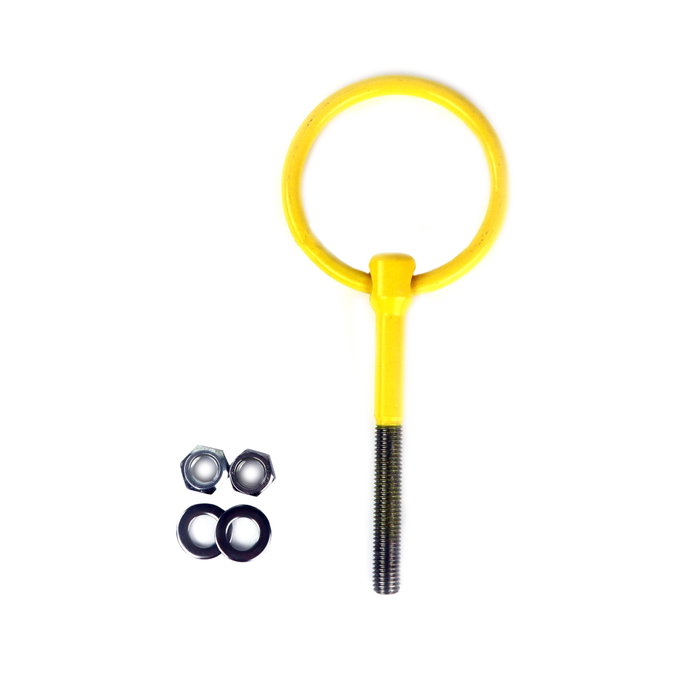 Omp Gancho de remolque de acero inoxidable 80 mm amarillo