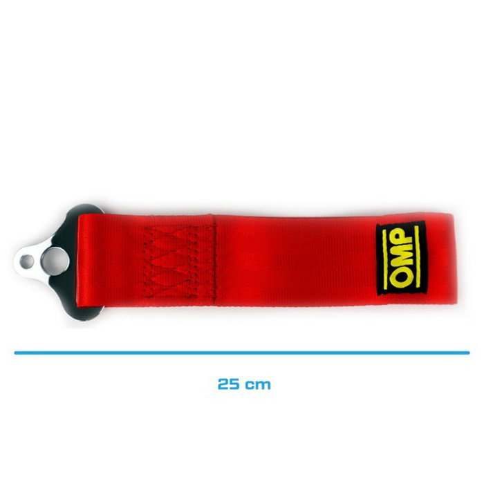 Omp Gancho de remolque de acero inoxidable interno 100 mm Rojo