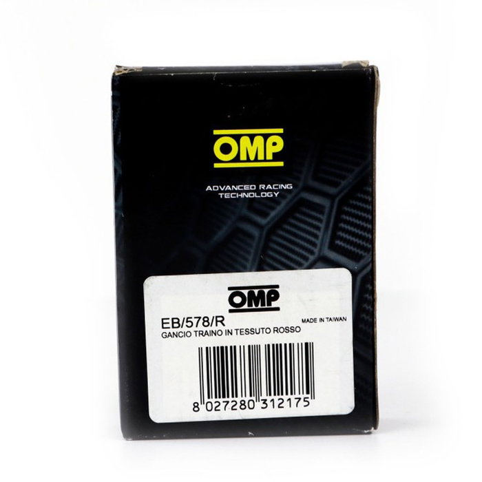 Omp Gancho de remolque de acero inoxidable interno 100 mm Rojo