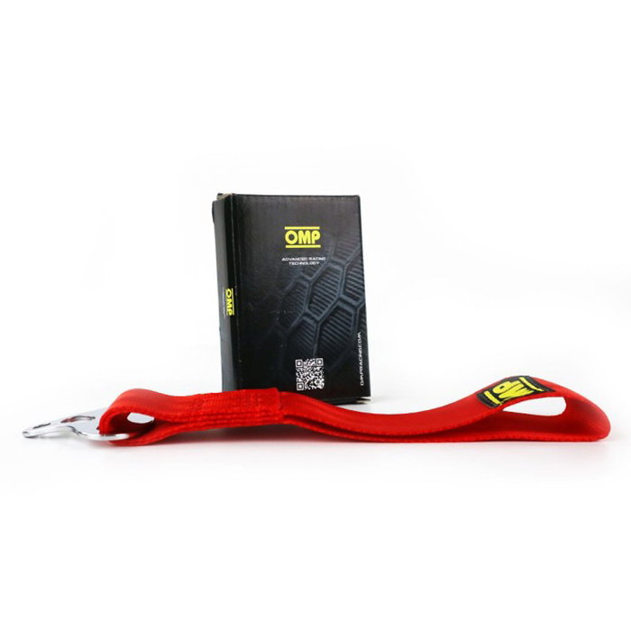 Omp Gancho de remolque de acero inoxidable interno 100 mm Rojo