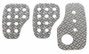 Omp Set de 3 Pedales de Aluminio Sand-Blasted
