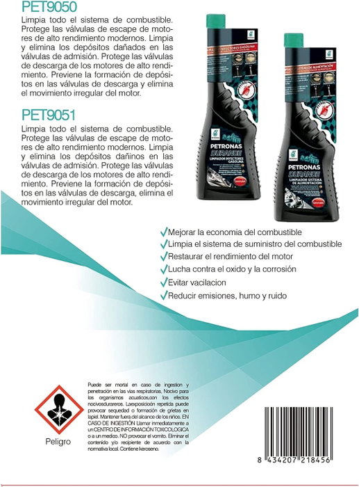Petronas PET9080.1 Limpia Inyectores Gasolina 250 mL