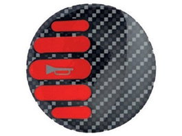 Sparco SP01597GR Pegatina Pulsador Volante Universal Rojo
