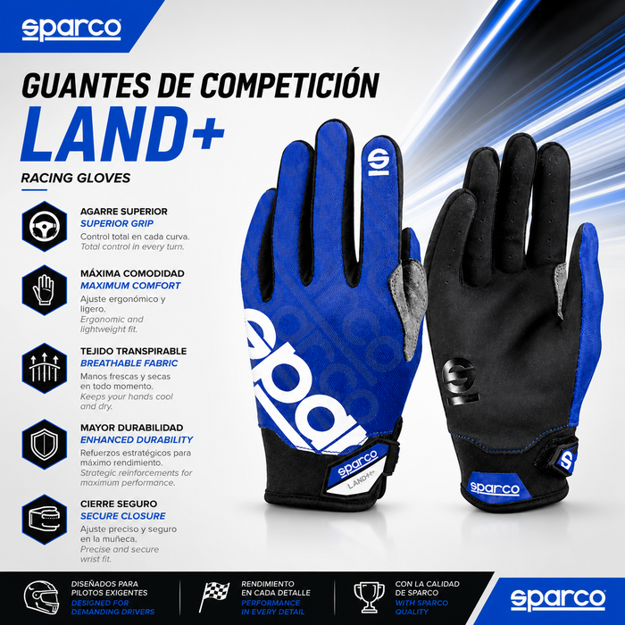 Sparco Meca III Nraz Guante Técnico Azul Talla L Sparco Meca III Nraz Guante Técnico Azul Talla L