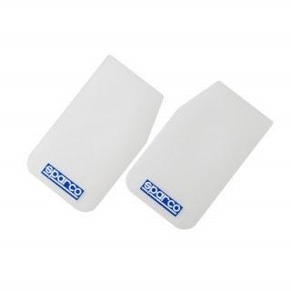 Sparco S03791 Faldillas para Coche Blanco 47x28 cm Universal Protección Salpicaduras Polietileno Pack 2 Unidades