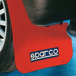 Sparco S03791RS Faldillas Coche Rojo Universal Protección Salpicaduras Pack 2 Unidades 47X28 cm