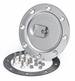 Sparco Tapón de Gasolina Anodizado Sin Llave - Plata