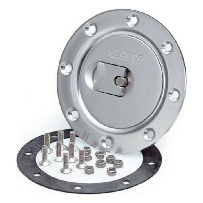 Sparco Tapón de Gasolina Anodizado Sin Llave - Plata