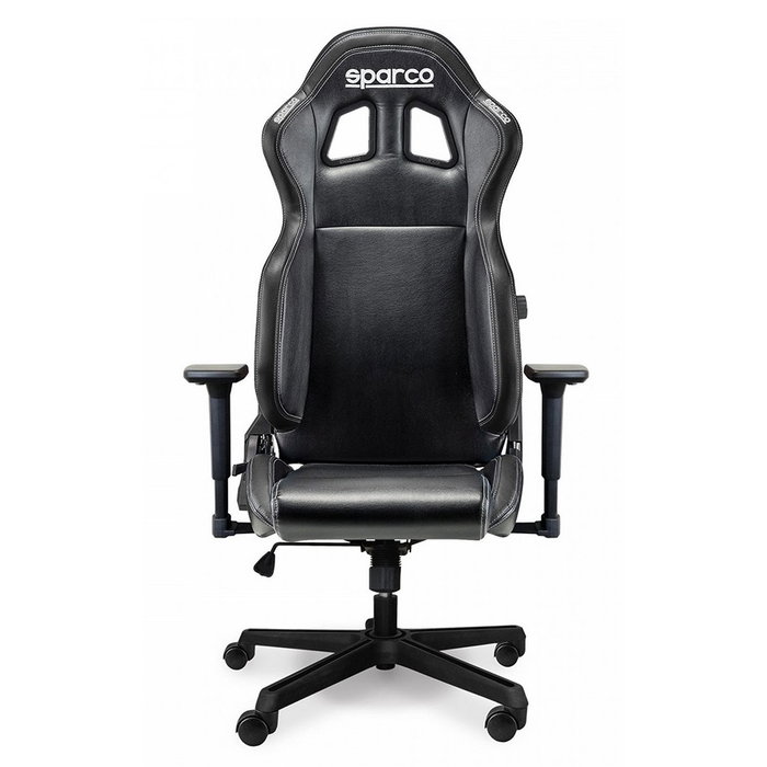 Sparco Silla Gaming-Oficina S00998NRNR Negro-Negro, Respaldo Regulable y Pistón Certificado