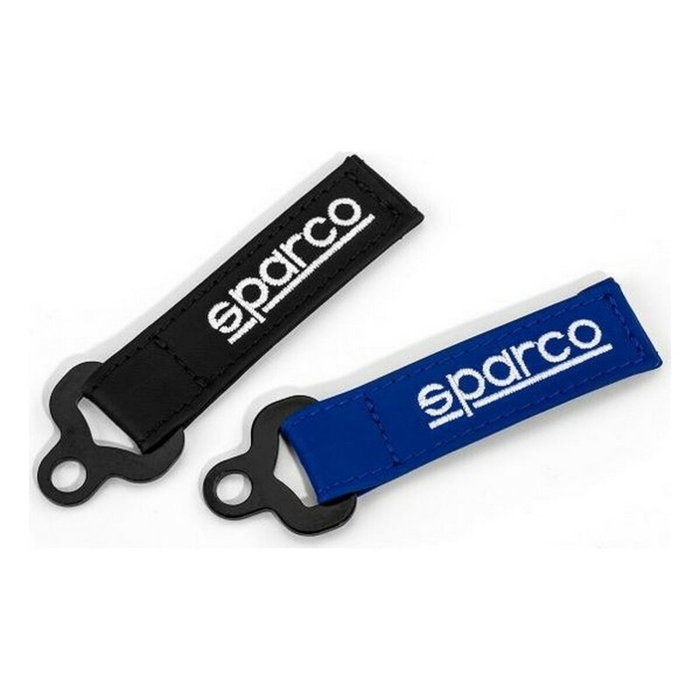 Sparco Llavero de Piel Negro