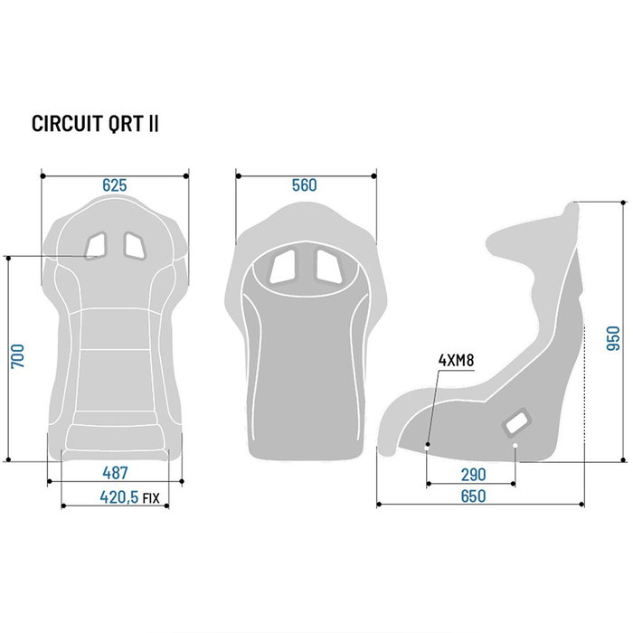 Sparco Asiento Circuit II QRT Negro