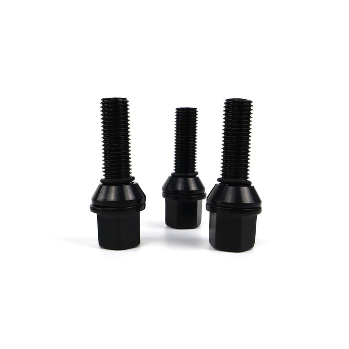 Omp Juego de 20 Tornillos Desplazantes para Llantas M12x1.25 Cónico Largo 28mm Llave 17-19 Negro OMPS09761201
