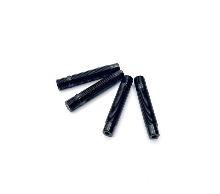 OMP SPEED Juego de 4 Espárragos M14x1.25 Doble Rosca Largo 82mm Negro