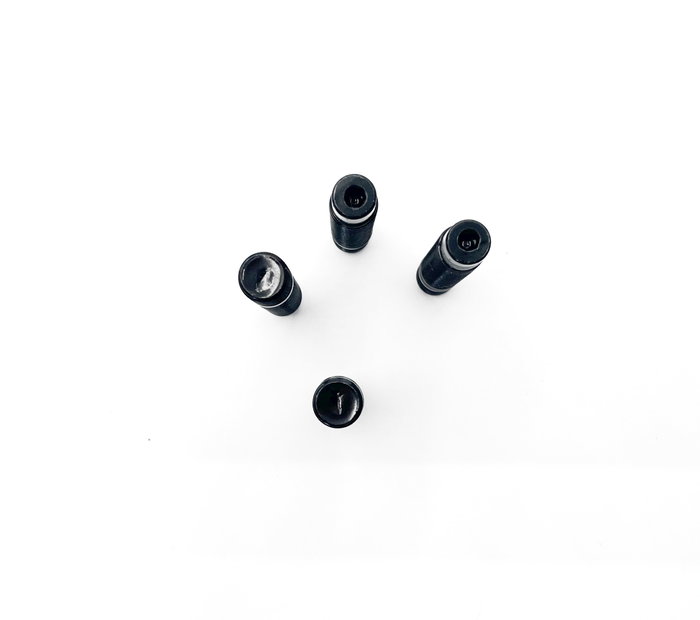OMP SPEED Juego de 4 Espárragos M14x1.25 Doble Rosca Largo 82mm Negro