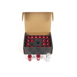Omp Juego de 20 Tuercas de Aluminio M14x1.25 Rojo