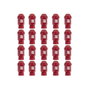 Omp Juego de 20 Tuercas de Aluminio M14x1.25 Rojo
