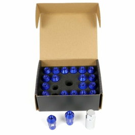 OMP Juego de 20 Tuercas de Aluminio M14x1.25 Azul