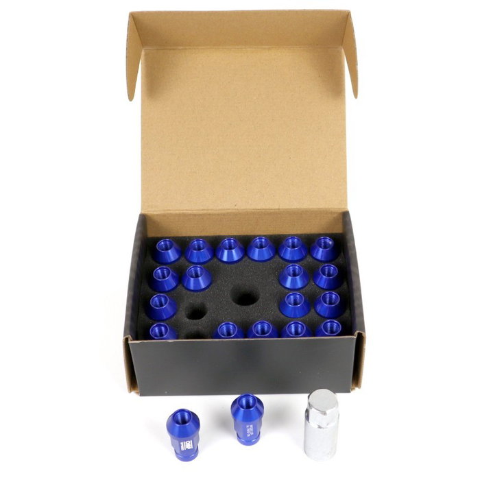 Omp Juego de 20 Tuercas de Aluminio M14x1.25 Azul con Llave de 19mm Omp Juego de 20 Tuercas de Aluminio M14x1.25 Azul con Llave de 19mm