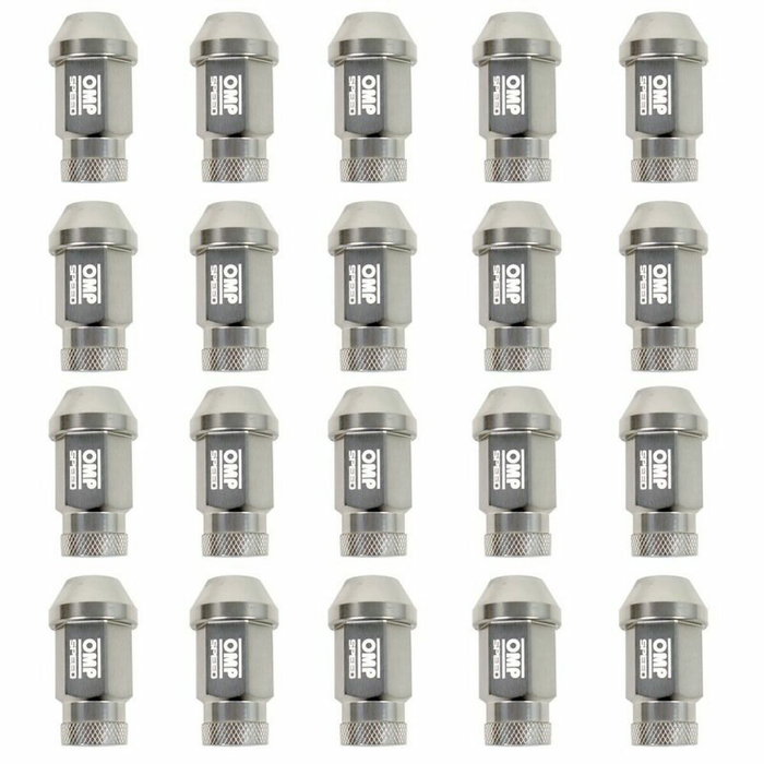 OMP SPEED Juego de 20 Tuercas de Aluminio M14x1.25 Largo 40mm Gris OMP SPEED Juego de 20 Tuercas de Aluminio M14x1.25 Largo 40mm Gris