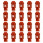Omp Juego de 20 Tuercas de Aluminio M14x1.25 Color Naranja
