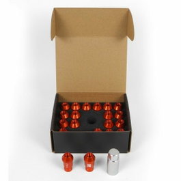Omp Juego de 20 Tuercas de Aluminio M14x1.25 Color Naranja