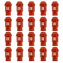 Omp Juego de 20 Tuercas de Aluminio M14x1.25 Naranja