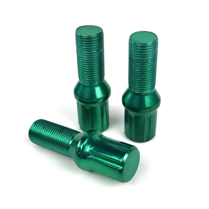 Omp Juego de 20 Tornillos de Acero Verde M12x1.25