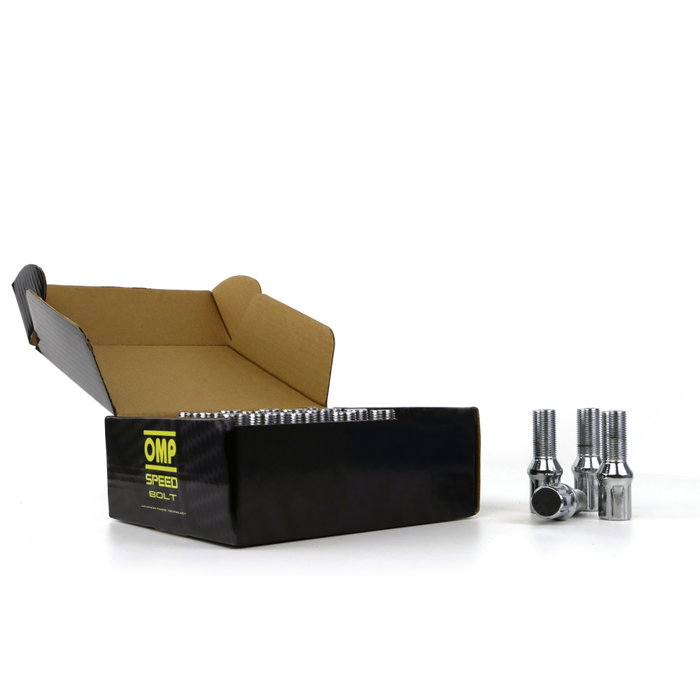 OMP SPEED Juego de 20 Tornillos de Acero Plata M12x1.25