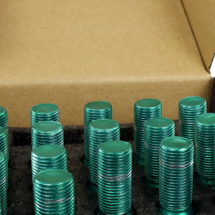 OMP SPEED Juego de 20 tornillos de acero color verde M12x1.25 largo 27mm