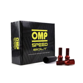 Omp Juego de 20 Tornillos de Acero Rojo M14x1.25