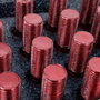 Omp Juego de 20 Tornillos de Acero Rojo M14x1.25