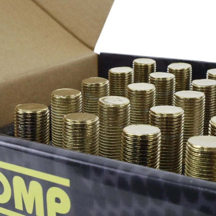 Omp Juego de 20 Tornillos de Acero M14x1.25 Color Amarillo