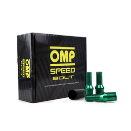 Omp Tornillos De Rueda M14x1.25 Llave 17-19 Largo 27mm Acero Color Verde Din 10.9 Set 20 Unidades OMPS09951408