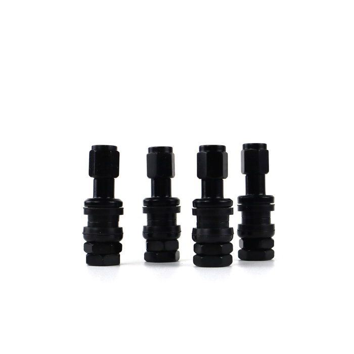 OMP Juego de 4 Válvulas de Aluminio para Llantas, Negro