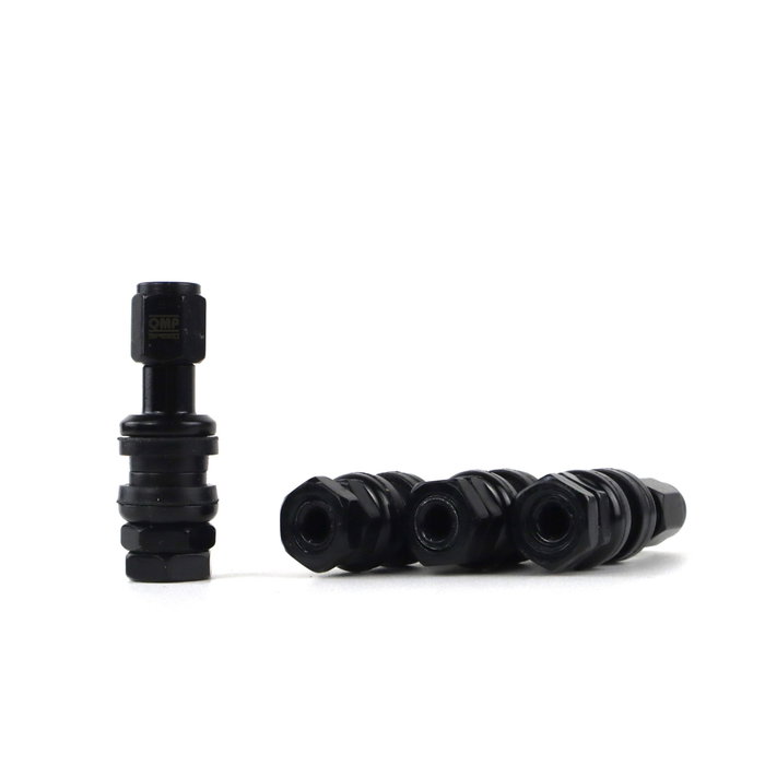 OMP Juego de 4 Válvulas de Aluminio para Llantas, Negro