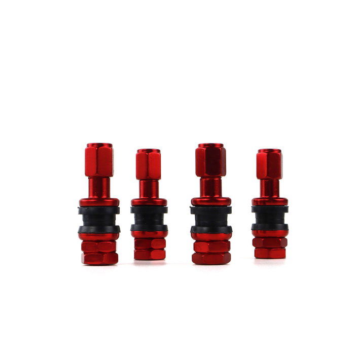 Omp OMPS09990006 Juego 4 Válvulas Aluminio Para Neumáticos Llantas Rojo