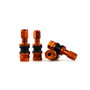 OMP Juego de 4 Válvulas de Aluminio Naranja