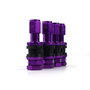 OMP Juego de 4 Válvulas y Tapones de Aluminio Violeta
