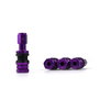 OMP Juego de 4 Válvulas y Tapones de Aluminio Violeta