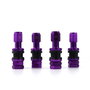 OMP Juego de 4 Válvulas y Tapones de Aluminio Violeta