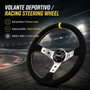 Occ Motorsport Volante Desplazado Mod. Track Piel Vuelta Brazos Plata