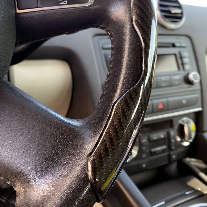 Occ Motorsport Funda De Volante Efecto Carbono OCCFV0001, 2 Piezas ABS, Color Negro/Gris, Universal para Turismos, Diámetro 35-40 cm Occ Motorsport Funda De Volante Efecto Carbono OCCFV0001, 2 Piezas ABS, Color Negro/Gris, Universal para Turismos, Diámetro 35-40 cm