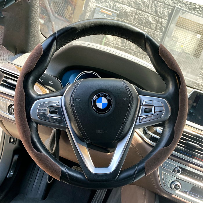 OCC Sport Funda de Volante 2 Piezas Color Marrón, ABS y Terciopelo, para Diámetros 35-40 cm, Referencia OCCFV0003 OCC Sport Funda de Volante 2 Piezas Color Marrón, ABS y Terciopelo, para Diámetros 35-40 cm, Referencia OCCFV0003