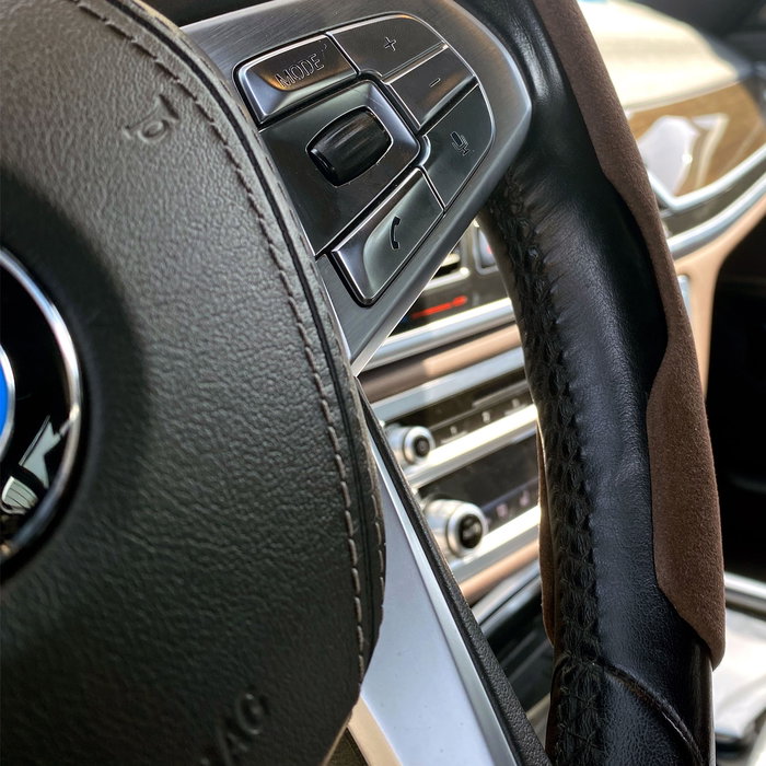 OCC Sport Funda de Volante 2 Piezas Color Marrón, ABS y Terciopelo, para Diámetros 35-40 cm, Referencia OCCFV0003 OCC Sport Funda de Volante 2 Piezas Color Marrón, ABS y Terciopelo, para Diámetros 35-40 cm, Referencia OCCFV0003