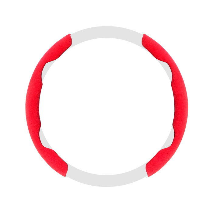 Occ Sport Funda de Volante Roja 2 Piezas, OCCFV0004, Para Volantes 35-40 cm, Mejora el Agarre, ABS y Terciopelo, Diseño Universal para Turismos Occ Sport Funda de Volante Roja 2 Piezas, OCCFV0004, Para Volantes 35-40 cm, Mejora el Agarre, ABS y Terciopelo, Diseño Universal para Turismos