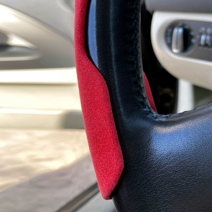 Occ Motorsport Funda de Volante Roja 2 Piezas ABS y Terciopelo Universal Antideslizante Diámetro 35-40 cm