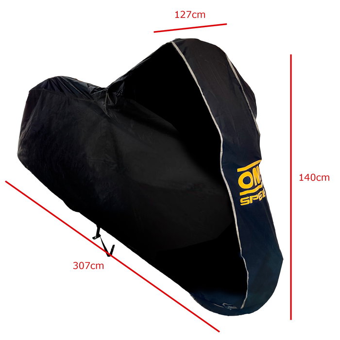 Omp Funda Moto Exterior-Interior Impermeable Talla L OMPS18020819, Cubre Moto Transpirable Oxford 300D 307x140x127 cm Omp Funda Moto Exterior-Interior Impermeable Talla L OMPS18020819, Cubre Moto Transpirable Oxford 300D 307x140x127 cm