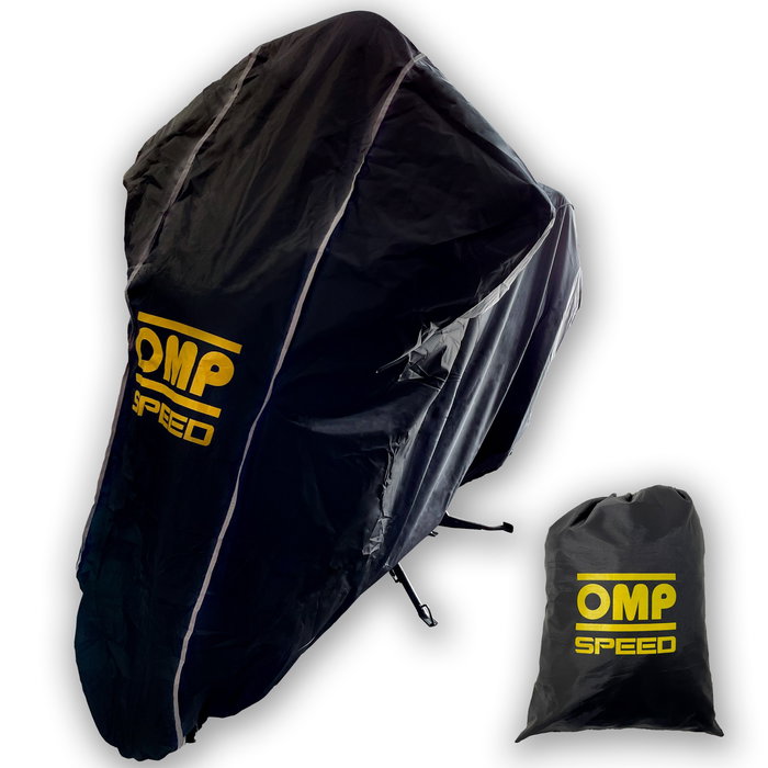 Omp Funda Moto Exterior-Interior Impermeable Talla L OMPS18020819, Cubre Moto Transpirable Oxford 300D 307x140x127 cm Omp Funda Moto Exterior-Interior Impermeable Talla L OMPS18020819, Cubre Moto Transpirable Oxford 300D 307x140x127 cm
