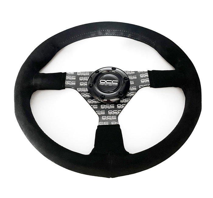 Occ Motorsport Volante Plano Mod. Classic Piel Vuelta Brazos Negros Serigrafiados Occ Motorsport Volante Plano Mod. Classic Piel Vuelta Brazos Negros Serigrafiados