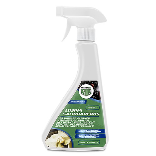 MOT Limpia Salpicaderos Vainilla 10324 Cuidado y Sellado Plástico Madera Interior Vehículo Brillo y Aroma Fresco Duradero 500ml